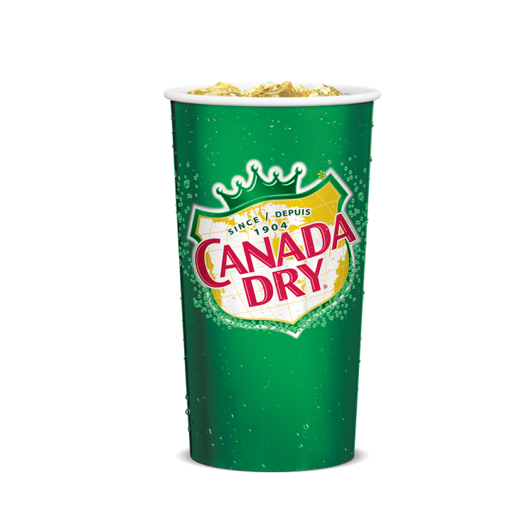 Canada Dry® Ginger Ale in a branded cup.