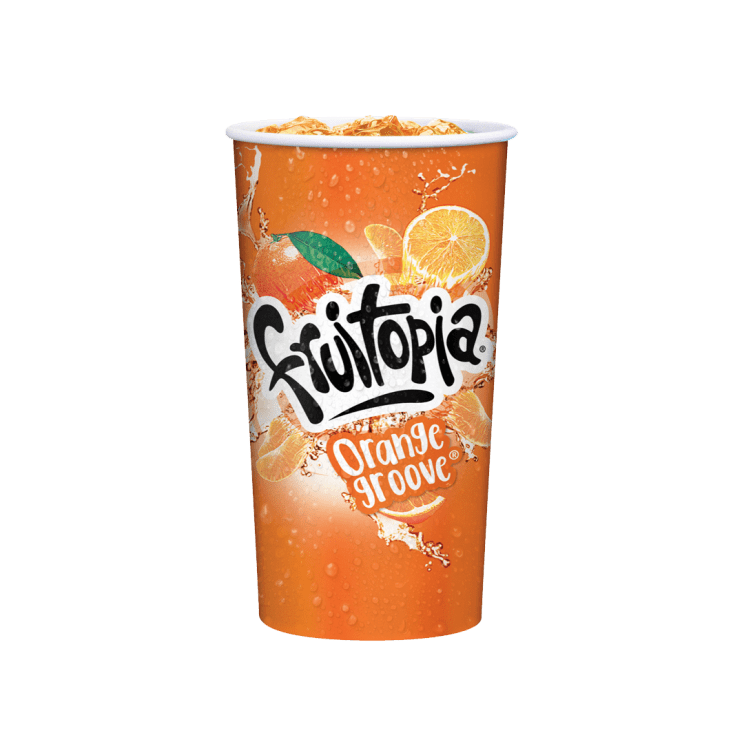 Fruitopia® Orange Groove in a branded cup.