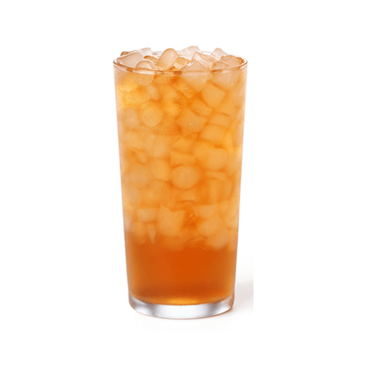 Freshly brewed iced tea in a glass with ice