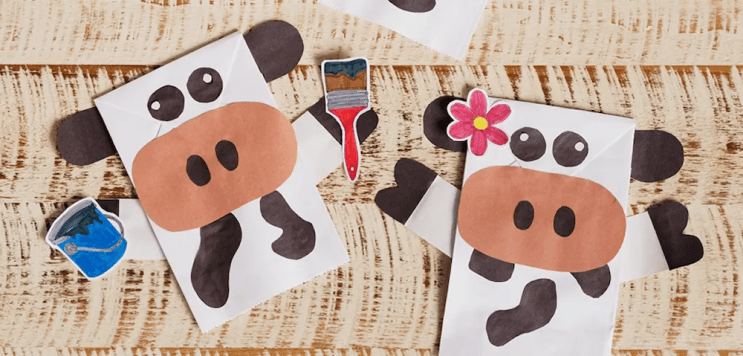 Chick-fil-A Cow Puppet Craft.